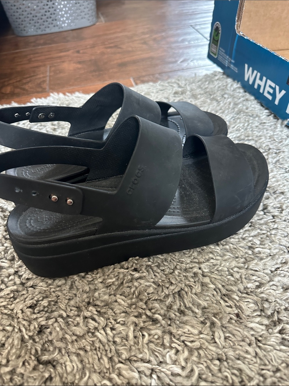 CROCS Women’s Black Dual-Strap Platform Sandal